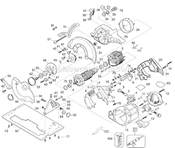 Part Location Diagram of 395889-00 DeWALT Knob